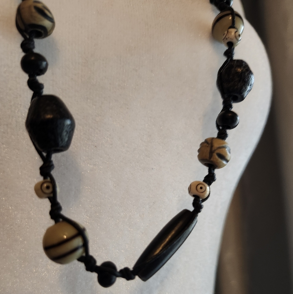 Bead And Cord Necklace
